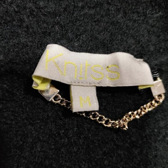 Knitss Wool Cable Knit Black Thick Lux Cardigan Twee M - Picture 10 of 16